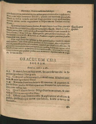 Oraculum CXLI. Sacrum - Oraculum CL. Sacrum.