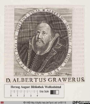 Bildnis Albert Grauer (lat. Graverus)