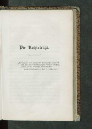 Die Rechtsfrage