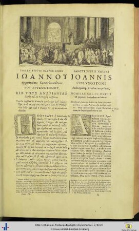 Homiliae XXI ad populum Antiochenum.