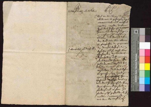 Bürgermeister und Rat von Bautzen informieren Bürgermeister und Rat von Löbau, dass das Bataillon und das Lazaratt von Görlitz nach Bautzen verlegt würde.