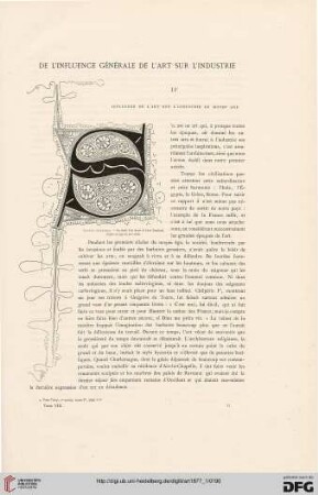3: De l' influence générale de l'art sur l'industrie, [2] : influence de l'art sur l'industrie au moyen age