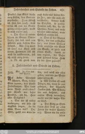 8. Zufriedenheit und Geduld im Leiden.