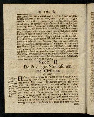 16-26, Sectio II (§ XIV - XXV)