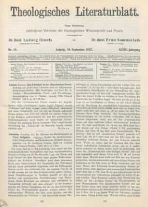 305-307 [Rezension] Jeremias, Joachim, Golgotha