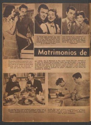 Matrimonios de Hollywood