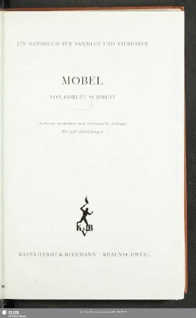 Möbel : ein Handbuch für Sammler und Liebhaber