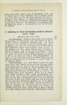 B. Schöpfung der Mark Brandenburg durch die Askanier (1134-1320)