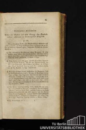 Siebenter Abschnitt. Ueber die Kosten und den Ertrag des Runkelrüben-Anbaues in ökonomischer Hinsicht.
