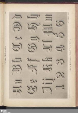 Gotische Schrift, erhaben
