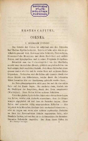 Compendium der normalen und pathologischen Histologie des Auges