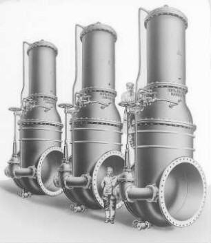 Turbinenschieber mit hydraulischer Betätigung : Technikgeschichte | Maschinenbau | Maschinenelemente | Ventile