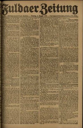 Ausgabe vom Montag, den 04. August 1919.