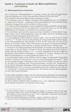 Kapitel 5. Funktionale Vorläufer der Millionenjahrhäuser und Ausklang