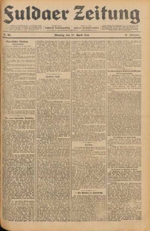Ausgabe vom Montag, den 27. April 1914.