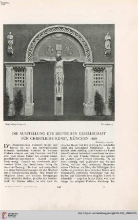 15: Die Ausstellung der deutschen Gesellschaft für christliche Kunst, München 1899
