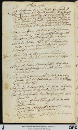 [fol. 166] Rektorat Jakob Christoph Helbling 1703