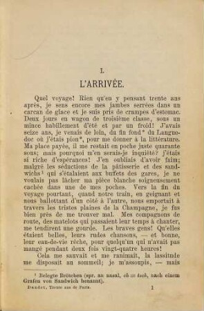 Trente ans de Paris : à travers ma vie et mes livres ; mit Wörterverzeichnis