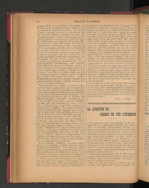 La Question Du Chemin De Fer D'Éthiopie.