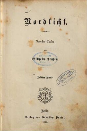 Nordlicht : Novellen-Cyclus, 3. Herbstwinden