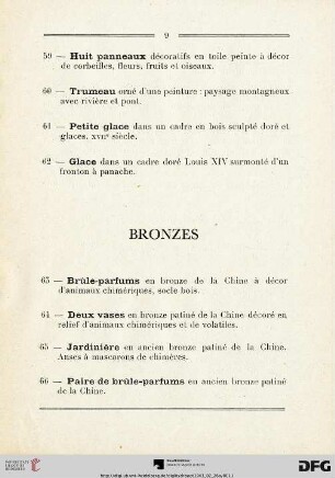 Bronzes (Nr. 63-87)