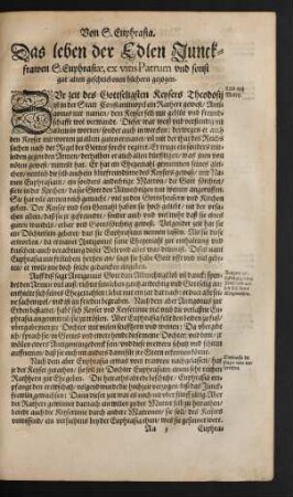 Das leben der Edlen Junckfrawen S. Euphrasiae ...