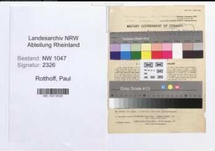 Entnazifizierung Paul Rotthoff , geb. 01.01.1891 (Angestellter)