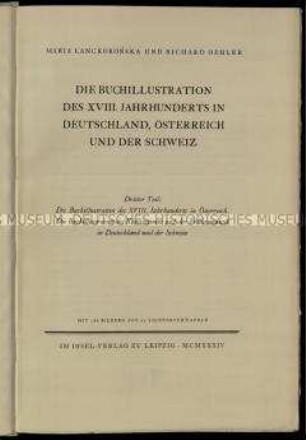 Buch über die Buchillustration im 18. Jahrhundert im deutschsprachigen Raum, Bd. 3