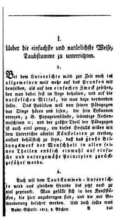 Ueber die einfachste und natürlichste Weise, Taubstumme zu unterrichten