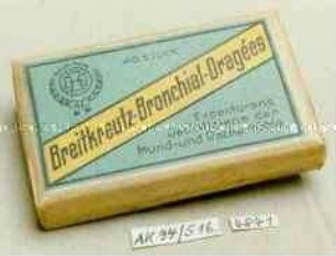 Pappschachtel für "40 STÜCK Breitkreutz-Bronchial-Dragées"