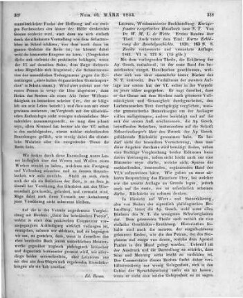 Wette, W. M. L. de: Kurzgefasstes exegetisches Handbuch zum Neuen Testament. 2. Aufl. Bd. 1, T. 4. Kurze Erklärung der Apostelgeschichte. Leipzig: Weidmann 1841