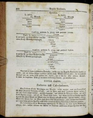 XXXVIII. Capitel. Facturen und Calculationen.