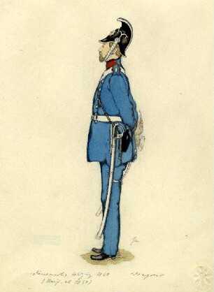 Uniformbild, Dragoner der dänischen Armee (1864)
