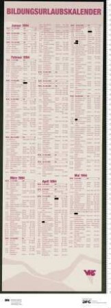 Programm für Bildungsurlaub 1. Semester 1994