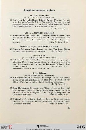 Gemälde neuerer Meister (Nr. 90-124)