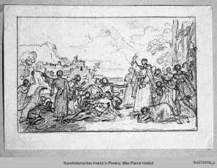 Auferweckung eines Toten durch den Heiligen Franz von Assisi