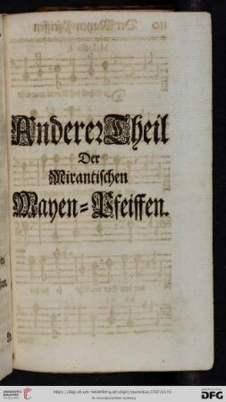 Anderer Theil: Der Mirantischen Manen-Pfeiffen