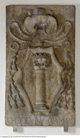 Insignienplatte des Kardinals Giovanni Colonna