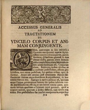 Dissertatio Physica Prima De Vinculo Animam Et Corpus Conjungente