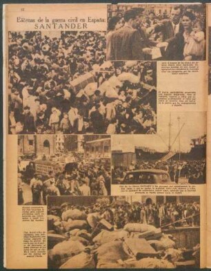 Escenas de la guerra civil en España: Santander [Fotografías]