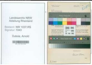 Entnazifizierung Arnold Dubois , geb. 16.05.1897 (Polizeibeamter)