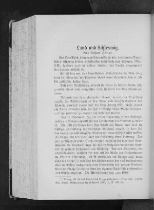 Lund und Schleswig.