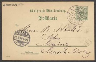 Brief an B. Schott's Söhne : 15.06.1898