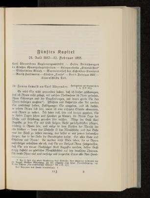 Fünftes Kapitel 24. Juli 1853-12. Februar 1855.
