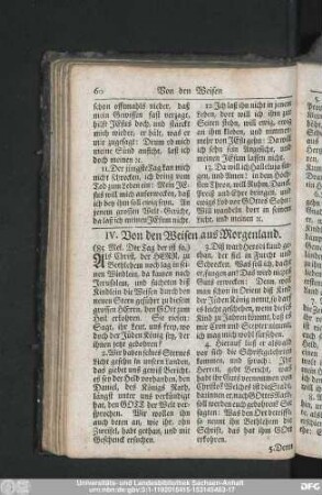 IV. Von den Weisen aus Morgenland.
