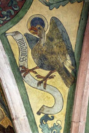 Evangelistensymbole und Kirchenväter — Evangelistensymbol des Johannes: Adler
