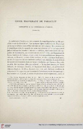 Croix provenant du Paraclet conservée à la cathédrale d'Amiens
