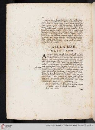 Tabula LXVII. Caput LXVII