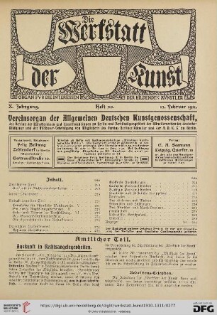 Heft 20 (10. Februar 1911)