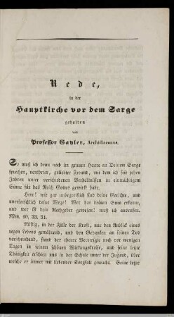 Rede ... vor dem Sarge
